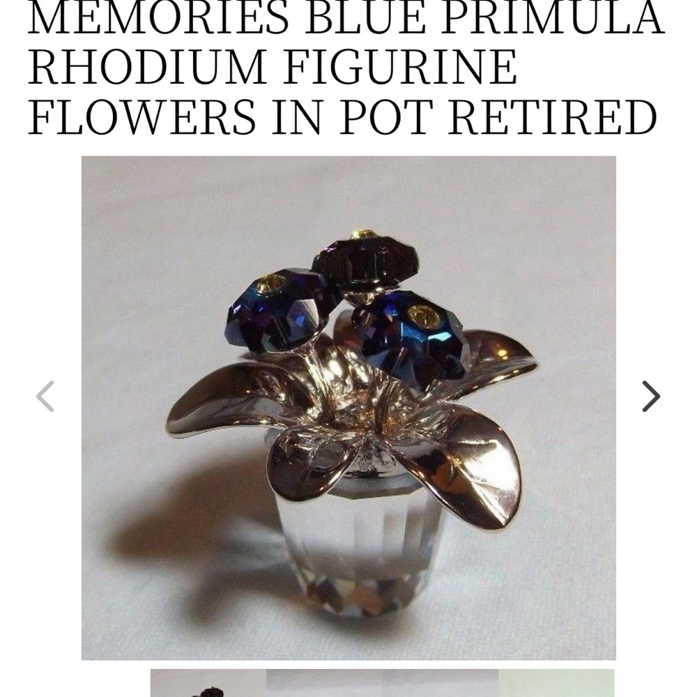 ******Retired*****Swarovski Primula Blue flower pot